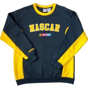 VINTAGE NASCAR Black/Yellow Sweatshirt Men's Size L